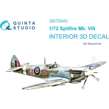 Plastikový model Quinta studio 1/72 Spitfire Mk.VIII 3D-Printed & col.Interior