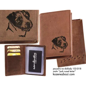 Obal na doklad Pouzdro Na Doklady "Jack Russel" - Dárek pro milovníka psů
