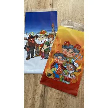 Dárková taška Mikulášský sáček igelit 39x20cm Barva: Modrá