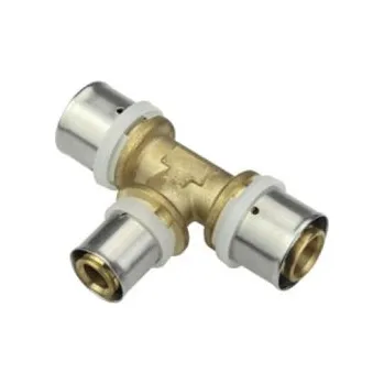 rozdělovač topení Pex-AL-Pex T-kus lisovací redukovaný 32 x 20 x 20