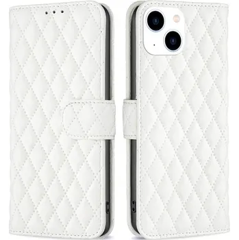Pouzdro na mobilní telefon Pouzdro pro iPhone 14 Rhombus bílé