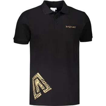 Pánské tričko Pánské triko s límečkem ALTISPORT ALM013203 ČERNOZLATÁ S