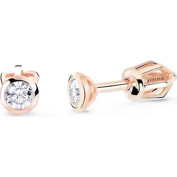 Náušnice ŠPERKY-NM, Zlaté náušnice pecky růžové zlato 2974