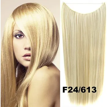 Příčesek Flip in vlasy - 55 cm dlouhý pás vlasů - odstín F24/613