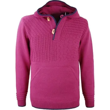 Dámský svetr KAMA 4059 unisex merino svetr s kapucí, růžová Velikost: XS