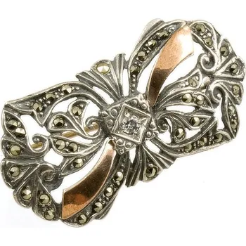 Brož ŠPERKY-NM, Brož mašle portugalské stříbro 185