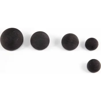 Knoflík Knoflík s jemnými čárkami, vypouklý, se spodním přišitím - černá - průměr 1,5 cm