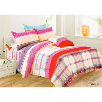 Povlečení VK 4-dílné bavlněné růžové povlečení 02 Barva: Růžová, Velikost: 140x200cm