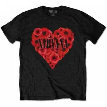 Pánská móda Merch Nirvana: Tričko Poppy Heart XL