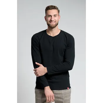 Pánské triko CityZen dlouhý rukáv černé Velikost: XXL