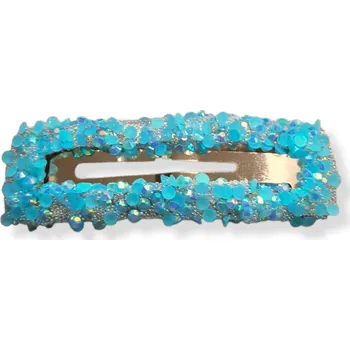 Hranaté sponky do vlasů s kamínky Barva: tyrkysová