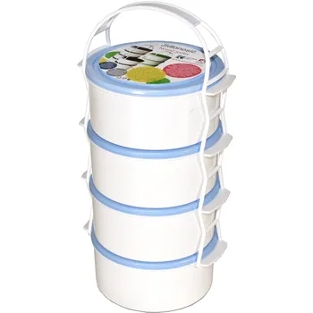 Jídlonosič PETRAplast Plastový jídlonosič 4X1,3 l Barva: Krémová