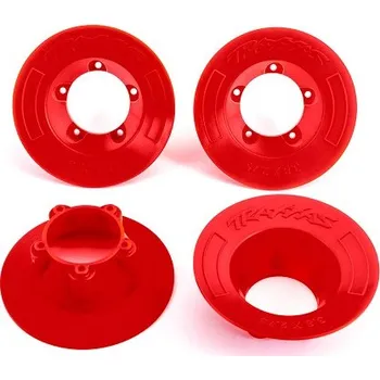 RC vybavení Traxxas koleso 3.8″, pneu Sledgehammer: Poklice disku červená (4) (pro #9572)