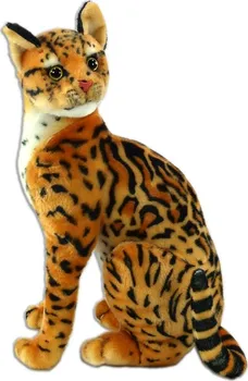 Plyšová hračka Plyšová sedící kočka ocelot 45 cm