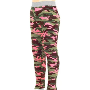 Dětské legíny zateplené maskáčové růžové (Legíny pro děti v růžové barvě)