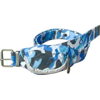 Opasek Plátěný pásek army bag navy (Maskáčový opasek Army s ledvinkou)