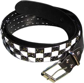 Opasek Pásek KARO černobílý Uni (pyramidový pásek)