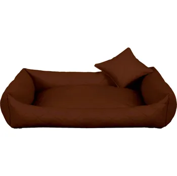 Pelíšek pro psa LUXDIAMOND obdélníkový pelech pro psa, hnědá - 110 cm x 90 cm