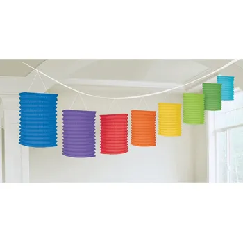 Lampiónová girlanda - barvy duhy