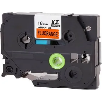 Pásek do tiskárny Alternativní páska Brother TZ-B41/TZe-B41 signální,18 mm x 8 m černý tisk/oranžový podklad