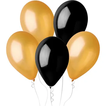 Party dekorace Balónky Beauty & Charm, 3 zlaté, 2 černé, 12"