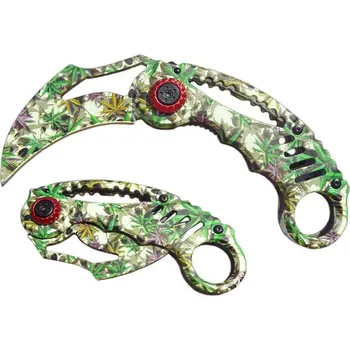 Pracovní nůž karambit Cannabis marihuana (nože karambit se zakřivenou čepelí)
