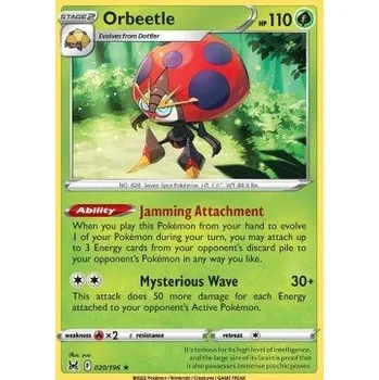Karetní hra Pokémon LOR 020/196 Orbeetle - Lost Origin Stav: Near Mint, Verze: HOLO