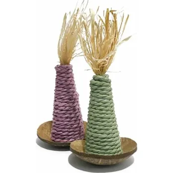 Hračka pro hlodavce ROSEWOOD - přírodní sisalový kužel 9x15cm (MIX BAREV)