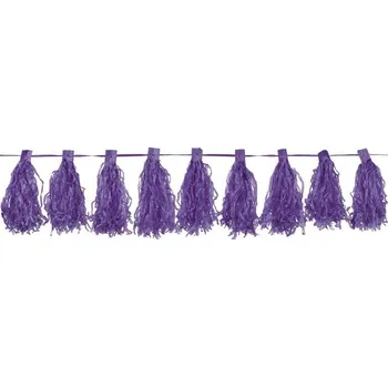 Girlanda - fialové střapce