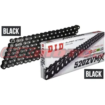 Řetězová sada pro motocykl D.I.D (Japonsko) Řetěz DID 520ZVM-X BLACK Raven Edition - X-ring - 118 článků