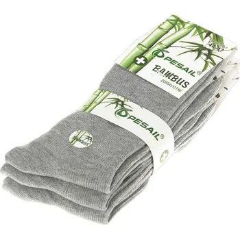 Pánské ponožky Pánské zdravotní bambusové ponožky pesail šedé 3ks (Ponožky pánské šedé 3 páry v balení)