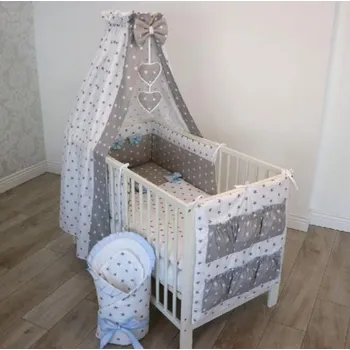 Hnízdečko pro miminko PR Souprava do postýlky 10 dílů - model C4 BAVLNĚNÁ PLENA ZDARMA