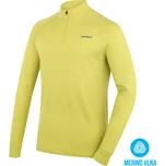 Husky Pánská merino mikina Aron Zip M XXL, lime green