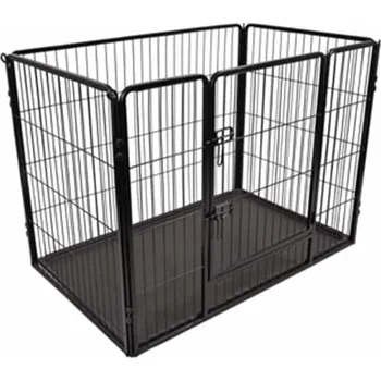 klec pro psa Ohrádka pro psy FLAMINGO Kazan černá (L) 122x75x90cm