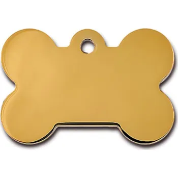 psí známka QUICK TAG gravírovací známka - zlatá kost (L)