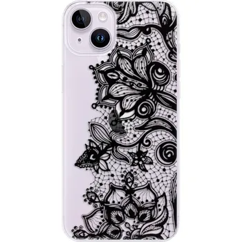 Odolné silikonové pouzdro iSaprio - Black Lace - iPhone 14 Plus