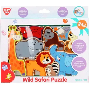 Puzzle PlayGo 1998 Puzzle/Vkládačka deskové safari