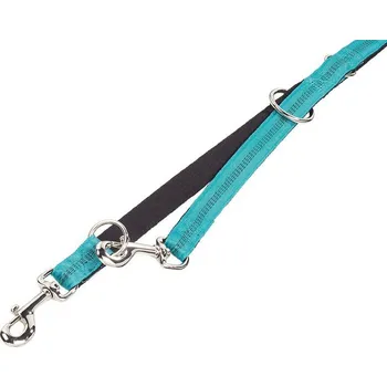 Vodítko pro psa Vodítko NOBBY Soft Grip nylonové přepínací tyrkysové 1,5x200cm