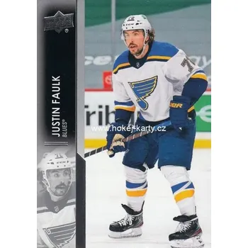 Sběratelská karetní hra řadová karta JUSTIN FAULK 21-22 UD Ser. 1 číslo 154
