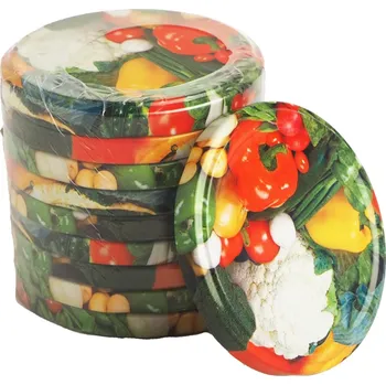 Víčko na zavařovací sklenici Víčko šroubovací TO66 malé - zelenina - 10 ks