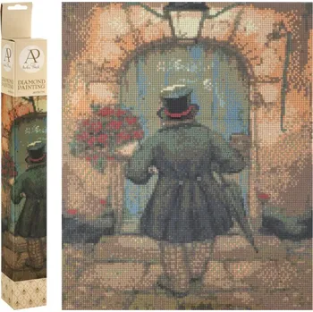 Výtvarná sada GRAFIX Diamantové malování Muž s růžemi 40x50cm