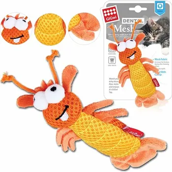 Hračka pro kočku Hračka pro kočky GIGWI - Dental Mesh kreveta oranžová 15x6,3x2,5cm