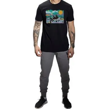 Pánské tričko Triko Bauer Winter Slub Tee SR, černá, Senior, S Bauer