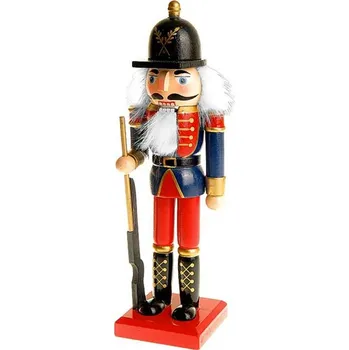 Vánoční dekorace TifanTEX Louskáček voják s puškou 26 cm