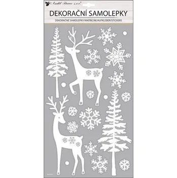 samolepka Samolepka jeleni s glitry 24 x 47 cm
