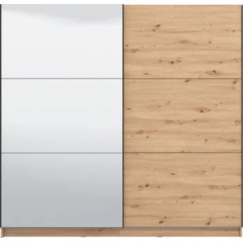 Šatní skříň Šatní skříň s posuvnými dveřmi a zrcadlem Catalina 220 - dub artisan