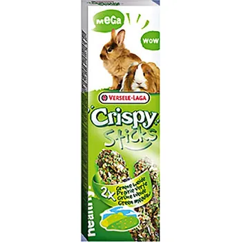 Krmivo pro hlodavce VERSELE-LAGA Mega Crispy Sticks - tyčky pro morčata a králíky zelená louka 2x70g