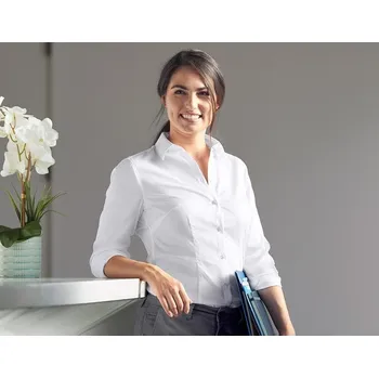 Dámská halenka e.s. Halena pro podnikání cotton str. regular fit velikost 34 bílá Strauss