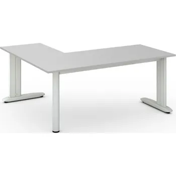 Psací stůl Rohový kancelářský psací stůl Primo šedý