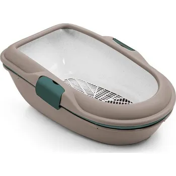 Toaleta pro kočku Toaleta pro kočky - kočičí WC Furba 3v1, popelavě hnědá/anglická zelená Varianta: popelavě hnědá/tmavě modrá